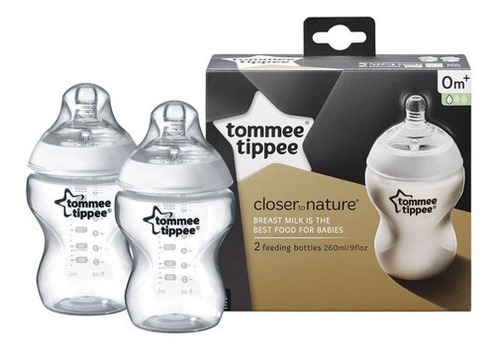 2 Biberones Mamila Tommee Tippee Closer To Nature 260 ml Blanco Closer To Nature Original