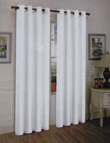 Gorgeous Home 1 Panel Blanco Solido Semi Transparente Seda