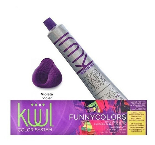 Tinte Kuul Funny Colors Violeta 90ml - mL a $189