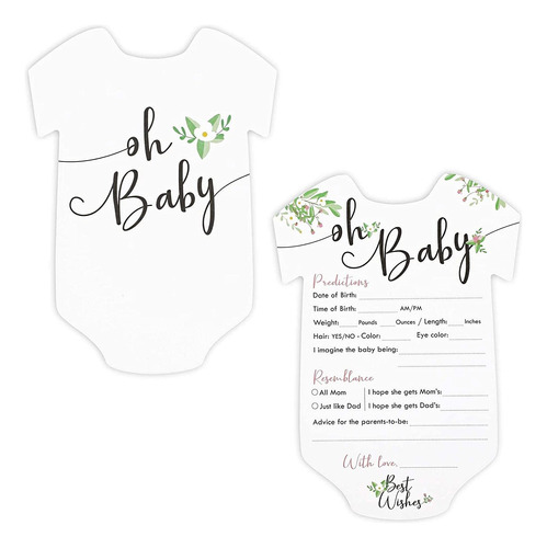 Tarjetas De Predicciones Y Consejos Para Baby Shower, Paquet