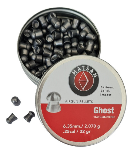 Poston Hatsan 6,35 Ghost 2,07grs 8,8cms Lata Con 150 Postons