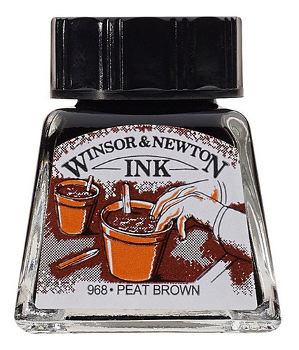 Tinta Nanquim Winsor & Newton Marrom Peat Brown 14ml