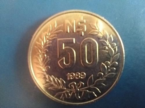 Moneda Uruguay De 50 Nuevos Pesos Año 1989