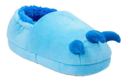 Pantufa Infantil Bebê Menino Monstrinho Azul Kids Pimpolho