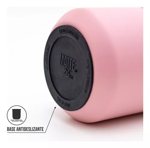 Juego de termo mate y bombilla en rosa pastel 1lt 😍🥰