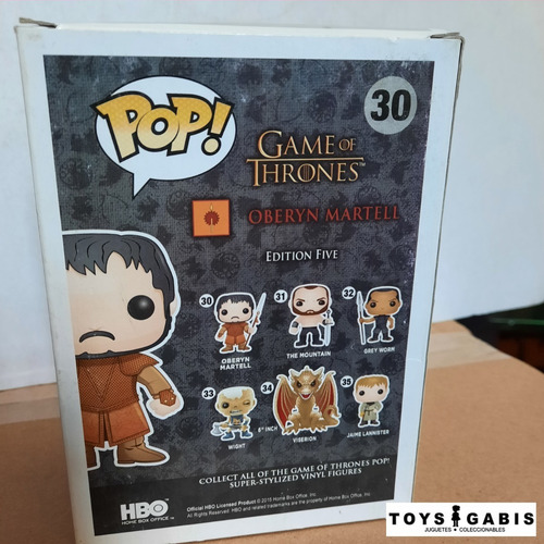 Figuras Game Of Trones Funko Pop Oberyn Martell #30 Caja/mal
