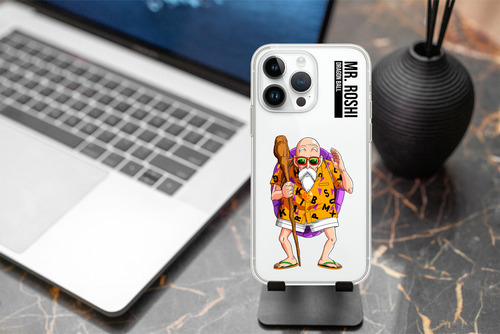 Funda Clear Case Iphone Dragon Ball Maestro Roshi Clear Iphone 16 Pro Max