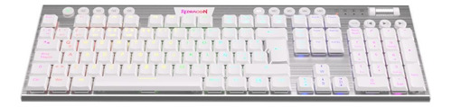 Teclado Mecanico Redragon Horus K619w 100% Blanco Switch Red