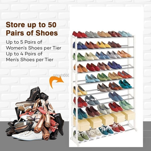 Imagem 2 de 5 de Sapateira Gigante 100 Calcados 50 Pares Sapatos Organizador