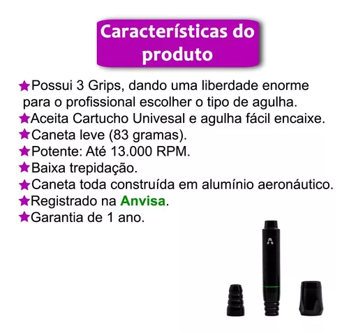 JC Tattoo Supply - Aston Pen Best é sinônimo de eficácia e resistência.  💪Desenvolvida para suportar longas sessões de tattoo, é uma rotativa  híbrida que possui sistema de rolamento magnético que permite