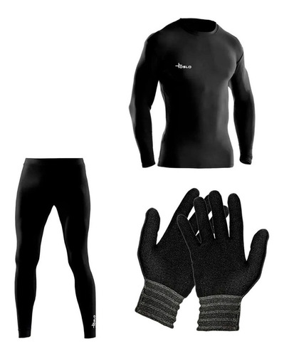 Kit Conjunto Termico Oslo Friza + Guantes Piel En Fas Motos