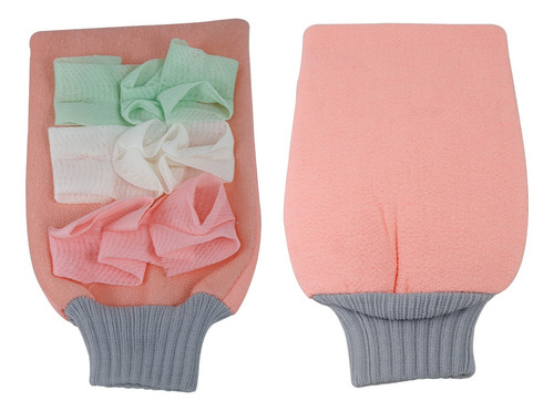 Guante Exfoliante de Ducha Slim Company Manopla Para Baño Limpieza Profunda corporal Retira Piel Muerta Color Rosa