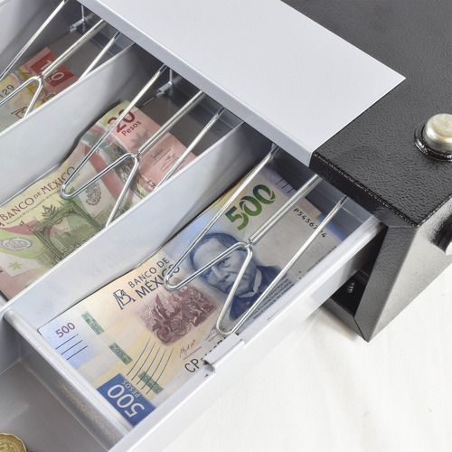Caja De Seguridad Halten Compartimientos Billetes Y Monedas