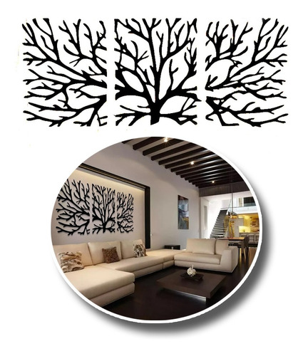 Cuadro Decorativo Minimalista Árbol Seco Mdf 3 Mm 180 X 75