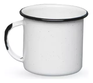 Juego 6 Tazas Para Café De Peltre Blanco Jaspeado 360 Ml