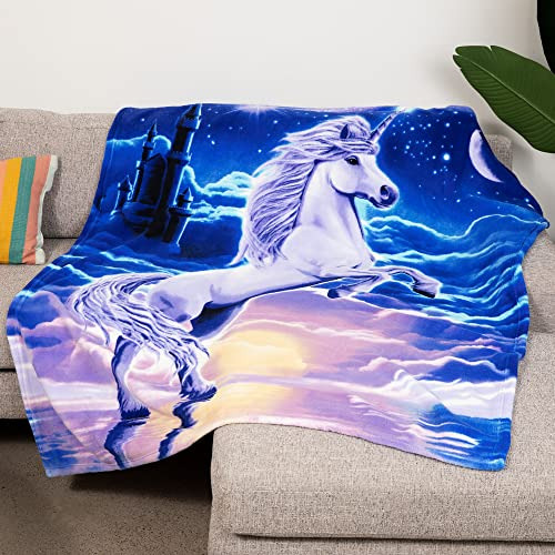 Manta De Unicornio De Franela Cama, 50  X 60 , Manta De...