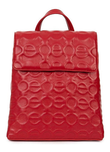 Bolsa Cloe Tipo Mochila Para Mujer Color Rojo