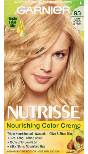 Garnier Color de Pelo Nutrisse, 93 Rubios Dorados Claros, 1 Unidad