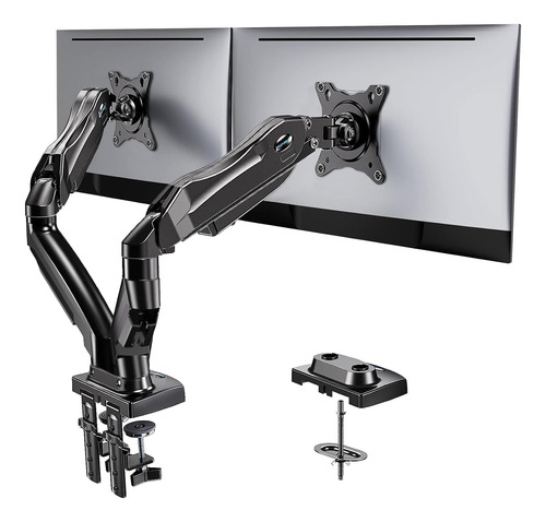 Soporte De Monitor Doble Con Resorte Ajustable, Hnds6 Max27 