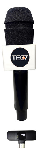 Microfone Tec7 Sem Fio Para Celular Com Entrada Lightning