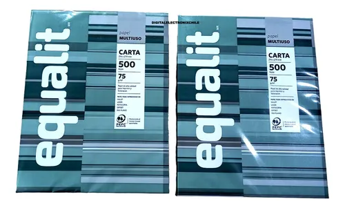 comprar 2 Resma Carta Equalit 500 Hojas 75 Gr Para Impresora Calidad