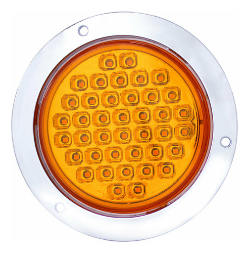 Plafón Posterior 40 Leds Con Estrobo Ámbar Redondo Tunelight