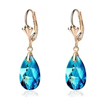 Comprar Aretes Con Dijes Con Forma De Lágrima De Cristal Austriaco