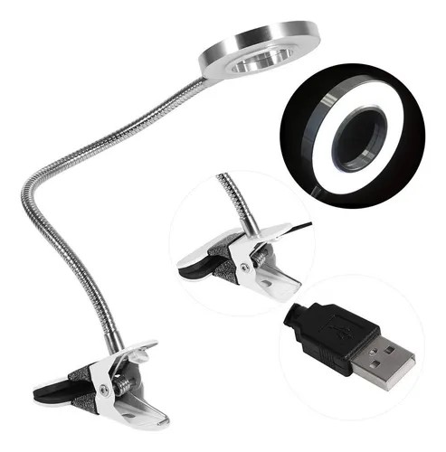 Lmpara Led Porttil Con Clip Y Ajuste De Altura.