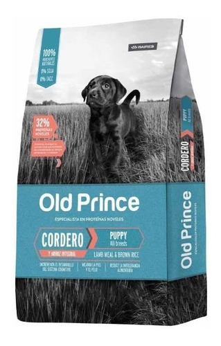 Imagen 1 de 1 de Alimento Old Prince Proteínas Noveles Puppy All Breeds para perro cachorro todos los tamaños sabor cordero y arroz en bolsa de 15 kg