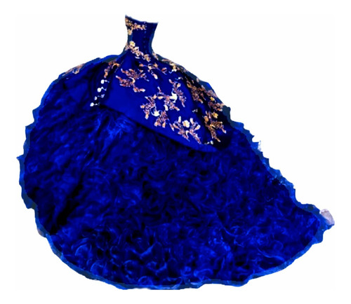 Vestido De Quinceañera De Charro Azul Real  