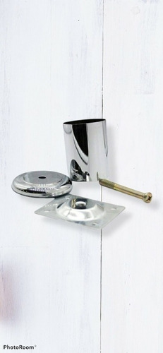 Imagen 3 de 4 de Patas Para Muebles Tubulares Cromadas De 6cm De Metal