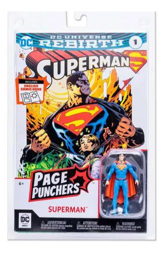 Dc Comics Page Punchers Superman Con Figura De 3 Pulga