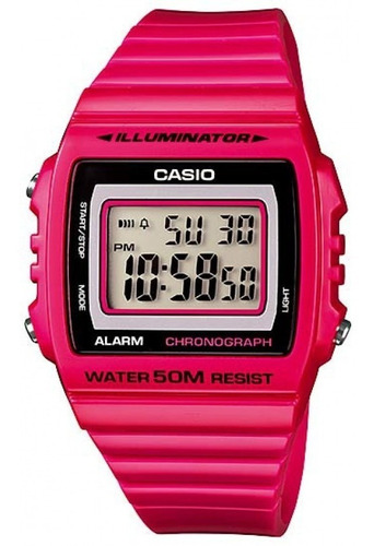 Reloj Casio Con Cronómetro 50 Mts. W 215 H Dama Colores