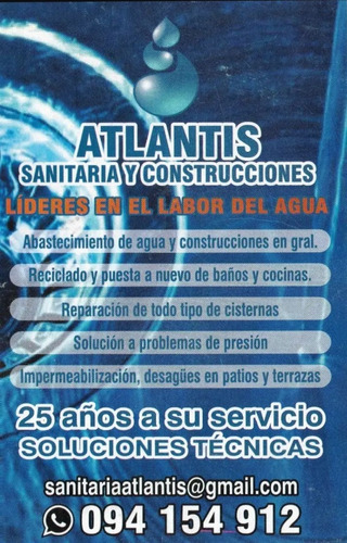Imagen 2 de 3 de Sanitario Y Pintor En Pocitos , La Tahona Atlantis