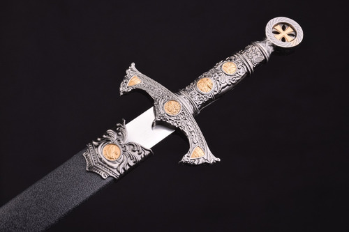 Imagen 2 de 9 de Espada Cuchillo Daga Mini Templaria Cruzadas Abre Cartas