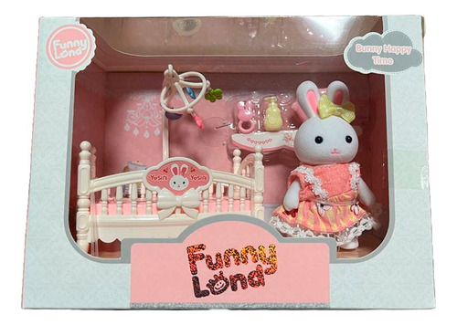 Funny Land Set De Conejitos Silla Mecedora C/acc