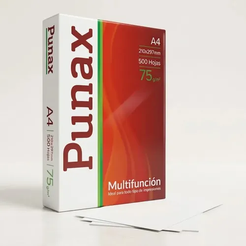 Resma Punax A4 75 Gr Blanco Obra para Impresora o Fotocopiadora