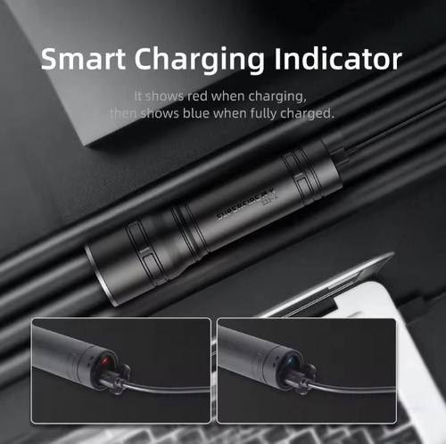 Linterna Led Mini Recargable + Cable Led
