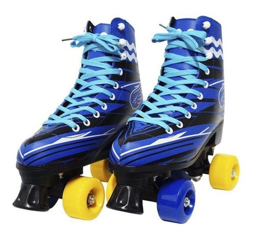 Patins 4 Rodas Roller Clássico Infantil 2 Cores Inmetro 