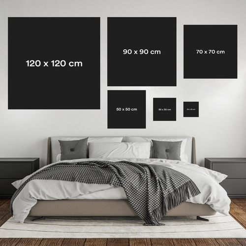 Cuadro Sentimientos Miedo, Decepción, Odio Y Tristeza 40x40