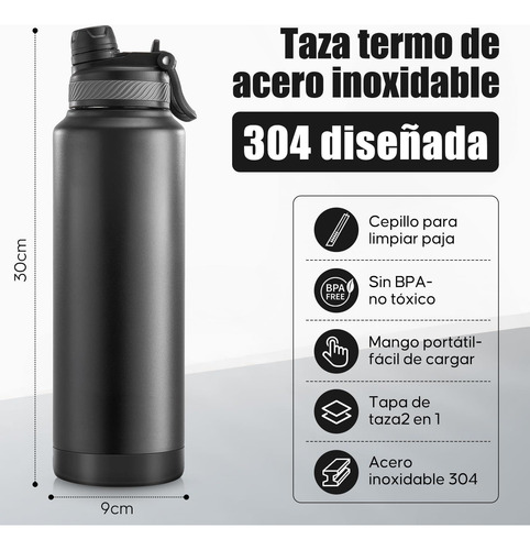 Botella Termica Deportiva1.2 Litro+304+ Tapa Y Silicona