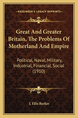 Libro Great And Greater Britain, The Problems Of Motherla...