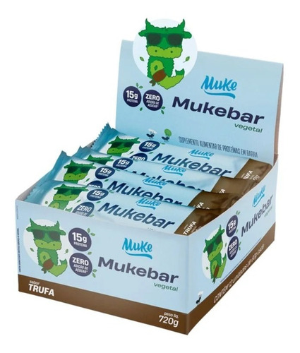 MukeBarrinha Muke Sabor a trufa vegetal 12 unidades 720 g +mu
