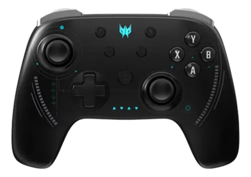 Controle Gamer Predator PGR300 Sem Cabo Preto Com Detalhes Azuis