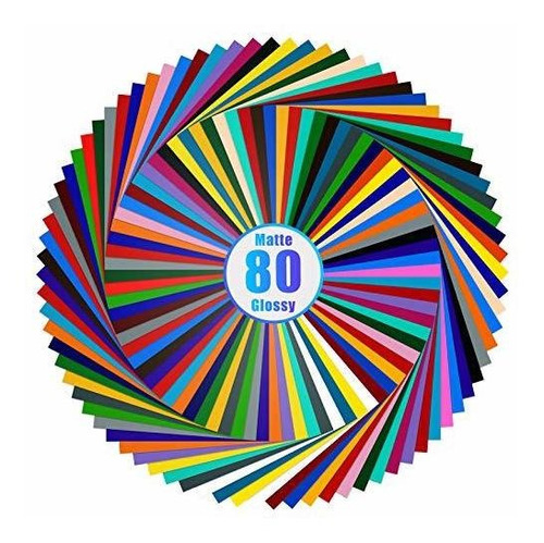 Lya Vinyl 80 Vinilo Adhesivo, 40 Hojas De Vinilo Permanent