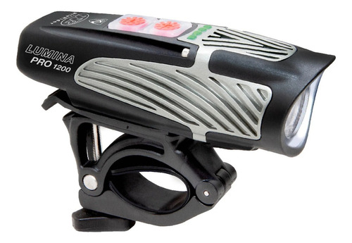 Lámpara Luz De Bicicleta Niterider Lumina Pro 1200 Lúmenes Color Negro Plateado