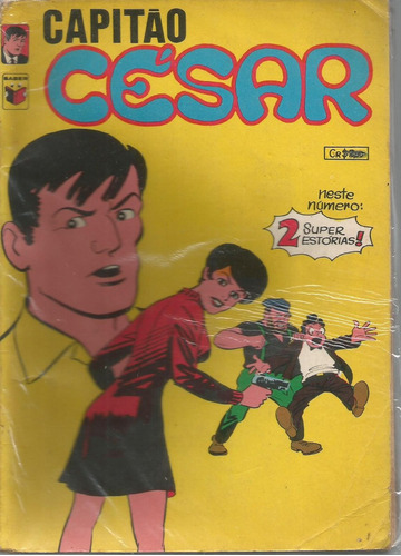 Capitão César N° 03 - 98 Páginas Em Português - Com Pequeno Dano - Editora Saber - Formato 14 X 19,5 - Capa Mole - 1971 - Bonellihq 3 Cx92 Abr24