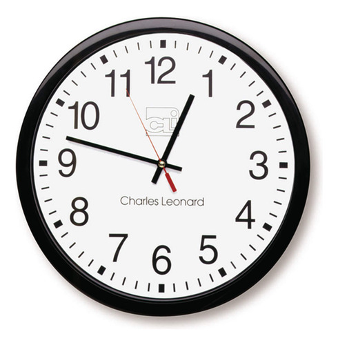 Reloj De Pared Redondo Línea Fina De 3556 Cm Analógico Negr