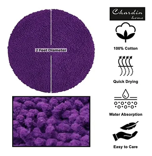 Chardin Home Berenjena (púrpura) Alfombra De Baño Redonda