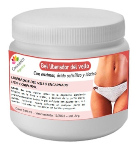 Gel Liberador De Vello Encarnado X 250 Gr Con Acido Lactico